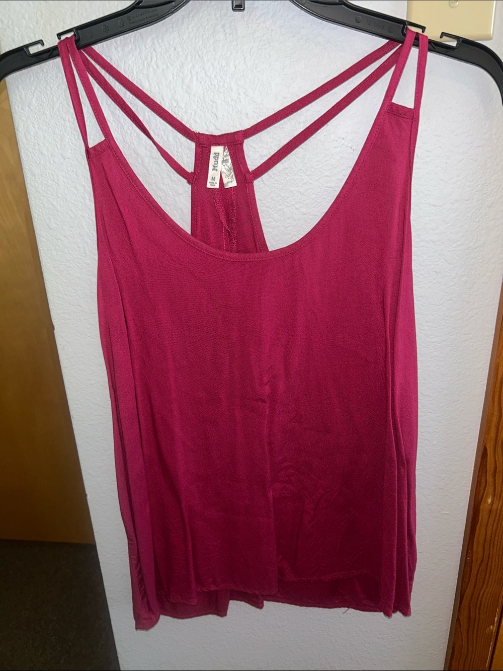 Mudd Women's Strappy Tank Top - Wine